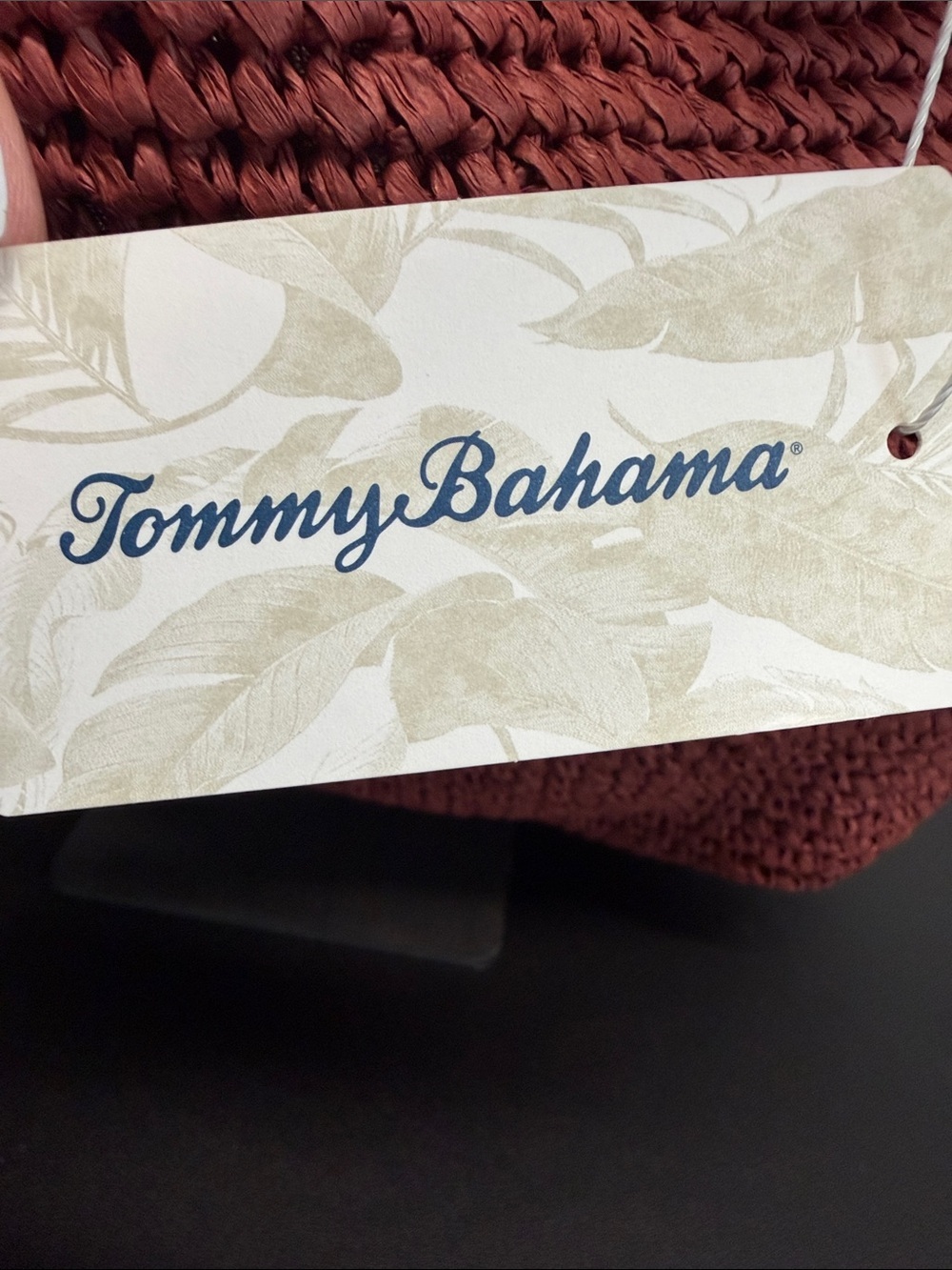 Tommy Bahama | Brick Red Woven Hobo Style Coastal Summer - Picture 3 of 9